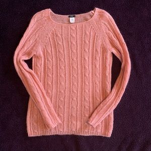 J Crew mohair wool blend lightweight peachy sweater